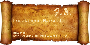 Fesztinger Marcell névjegykártya